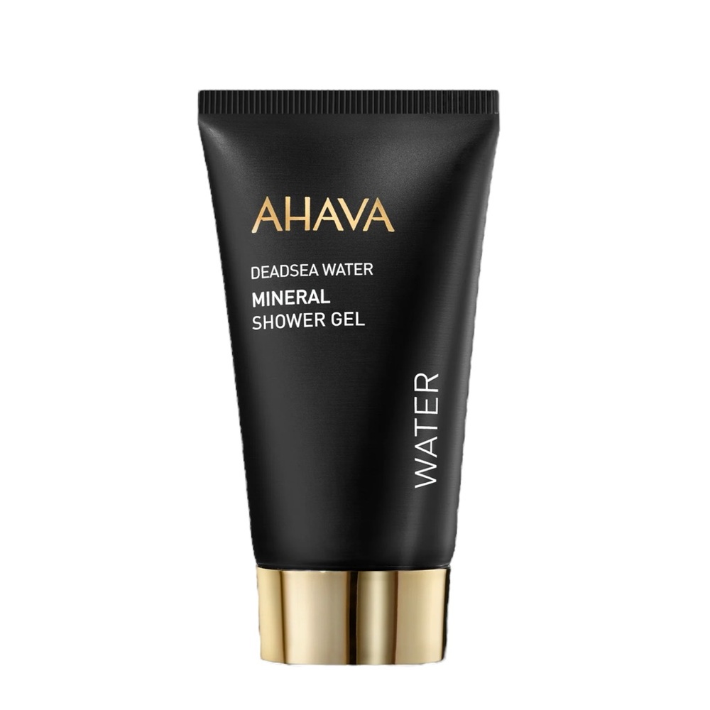 AHAVA MINERAL SHOWER GEL BLACK MINI 40ML - BRAND NEW